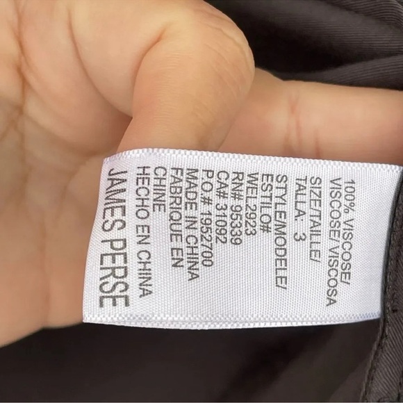 JAMES PERSE Open Front Tuxedo Jacket Blazer WEL2923 Size 3 (L) - Picture 8 of 11